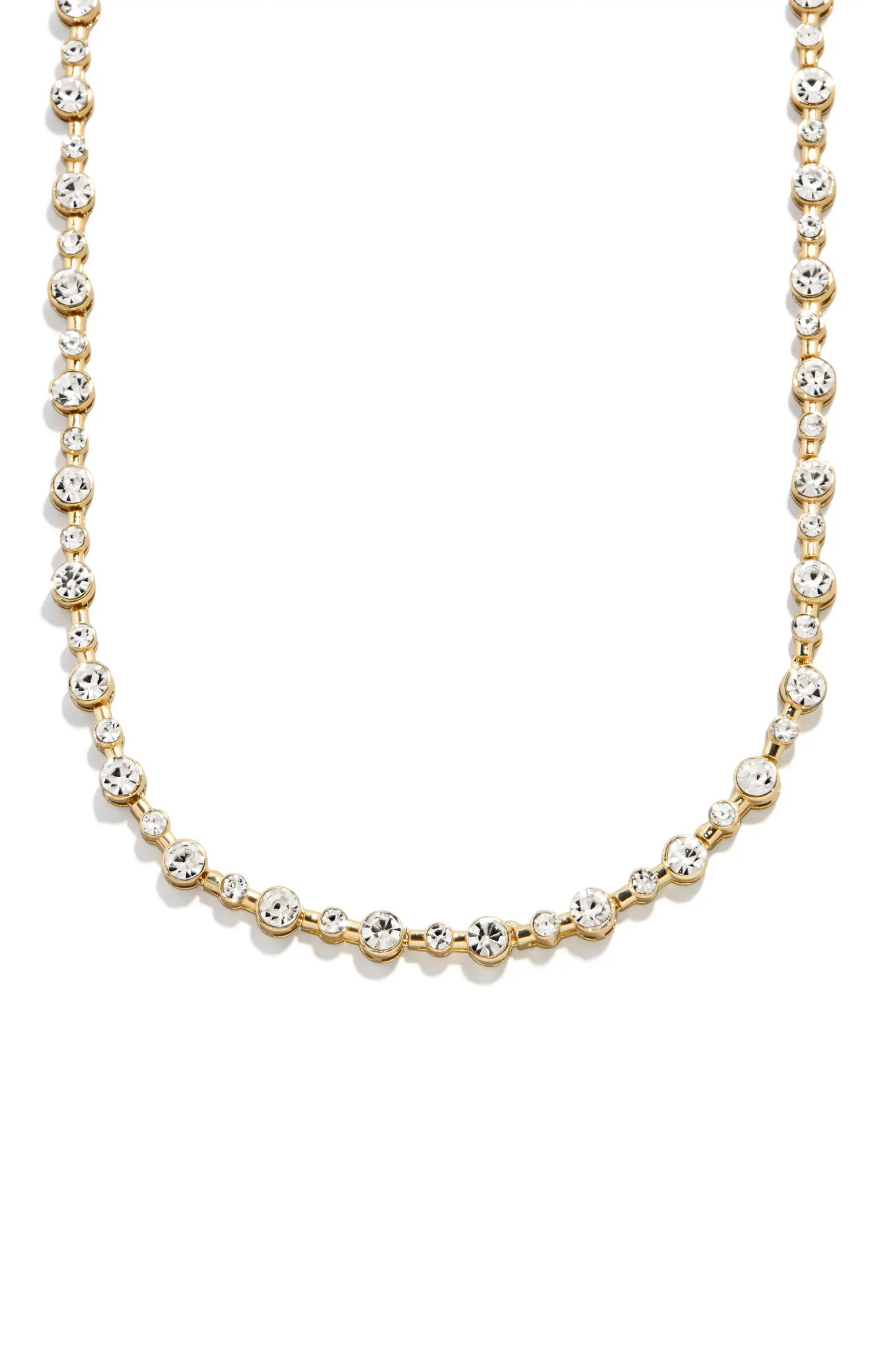 Round Bezel Tennis Necklace | Nordstrom