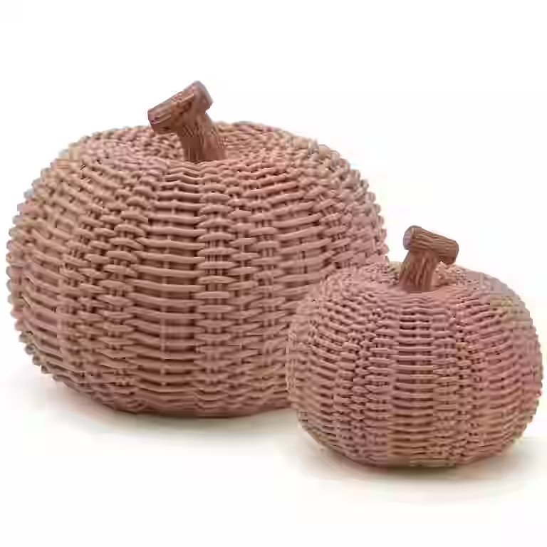 Ayieyill 2pcs Resin Pumpkin Figurines with Woven Texture Fall Decor Autumn Decor Thanksgiving Dec... | Walmart (US)