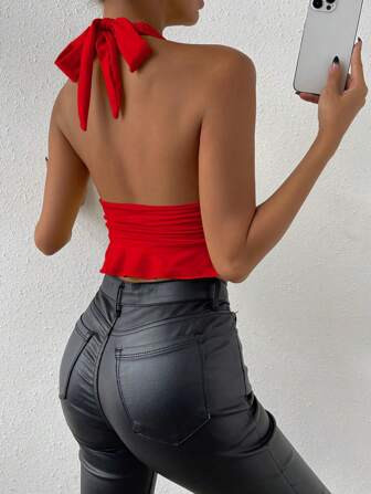 SHEIN EZwear Letter Graphic Striped Trim Drop Shoulder Tee | SHEIN