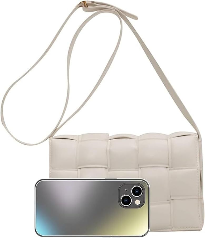 Bella Luna Woven Padded Cassette Crossbody Handbag Purse for Women Small Shoulder Bag With Strap ... | Amazon (US)