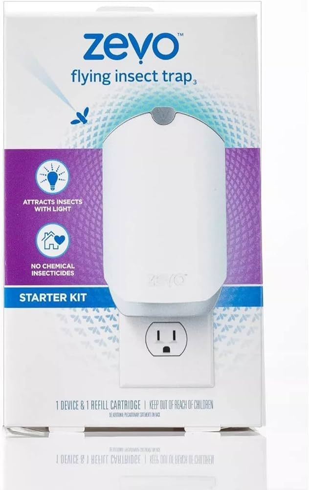 Electric Flying Insect Trap Starter Kit - Zevo | Mosquito Killer| Fruit Fly Trap | UV light attra... | Amazon (US)