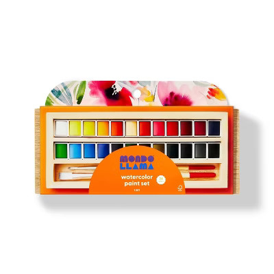 24ct Watercolor Paint Set - Mondo Llama™: Non-Toxic Multicolor Craft Paints for Kids 6+ | Target