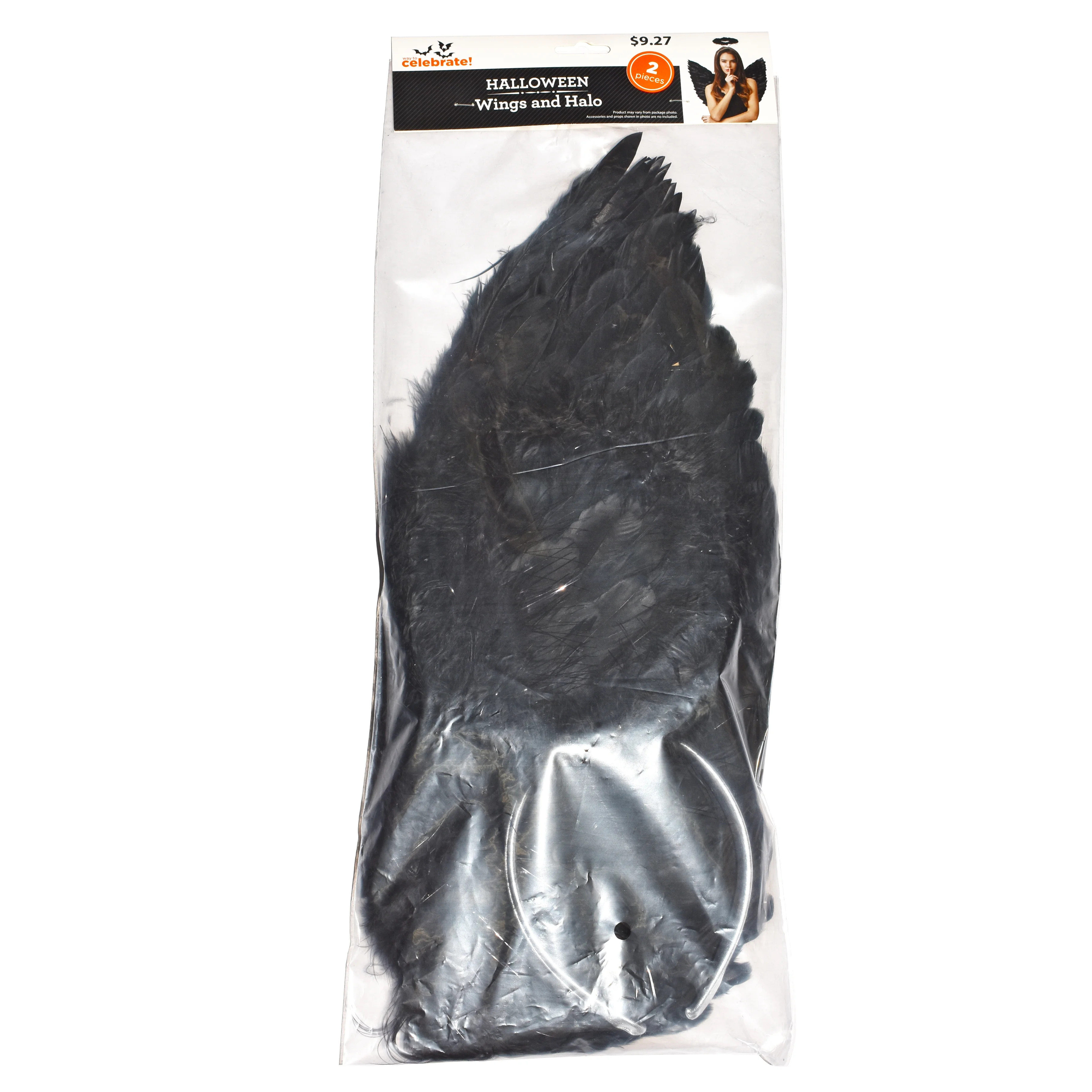 Halloween Men's and Women's Unisex Wings and Halo Costume Set, 2-Piece, By Way to Celebrate | Walmart (US)