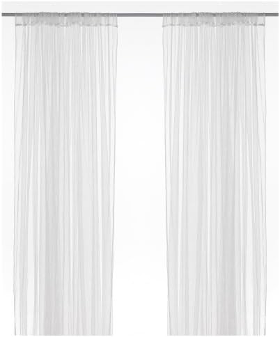 IKEA LILL Curtains Sheer Net White 2 Panels 110 X 98 Canopy Room Divider Voile | Amazon (US)