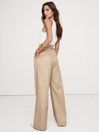 Carmel Pleated Wide-Leg Pant | Banana Republic (US)