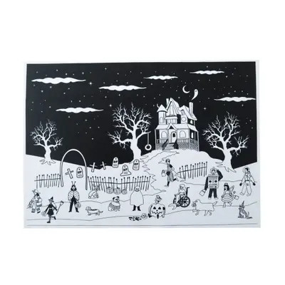 Daydream Society Reusable Silicone Coloring Mat for Halloween - 2 Style Options in Trick Or Treat Street Scene at Nordstrom | Nordstrom