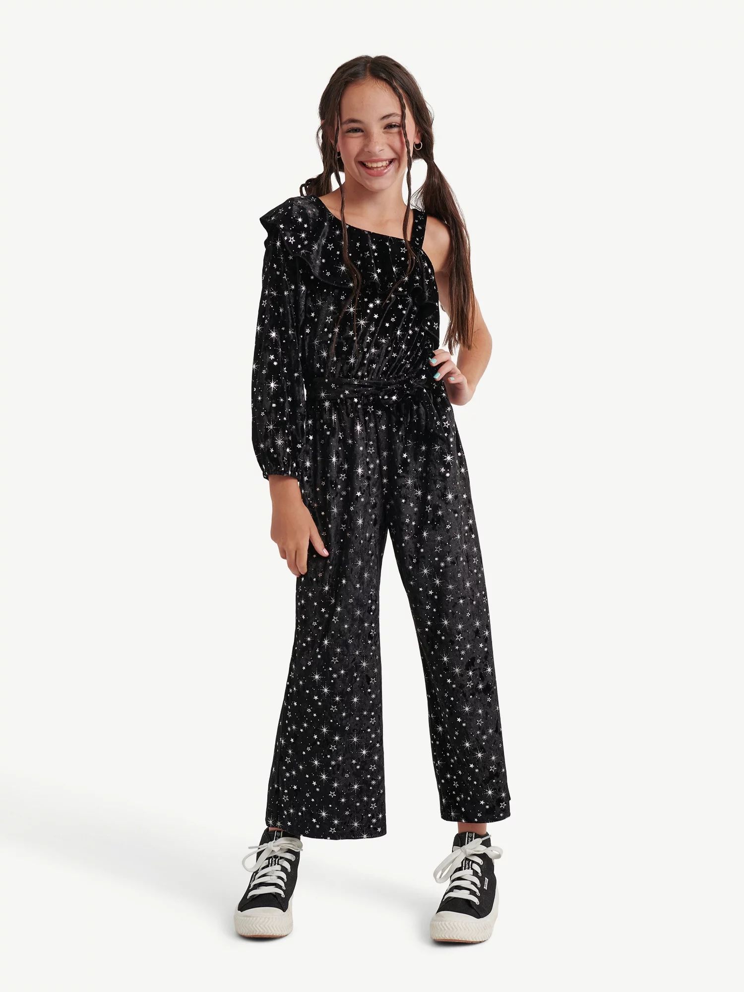 Justice Girls Ruffle Jumpsuit, Sizes XS-XL & Plus | Walmart (US)