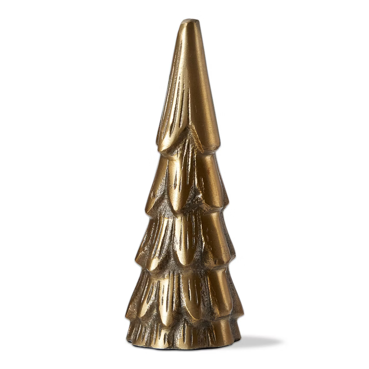 TAG Cast Aluminum Holiday Tree Decor - Small Antique Brass Gold Sculpture, 6" H x 2" L x 2" W, Pe... | Target