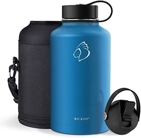 BUZIO Vacuum Insulated Stainless Steel Water Bottle (Cold for 48 Hrs/Hot for 24 Hrs), 64oz Double Wa | Amazon (US)