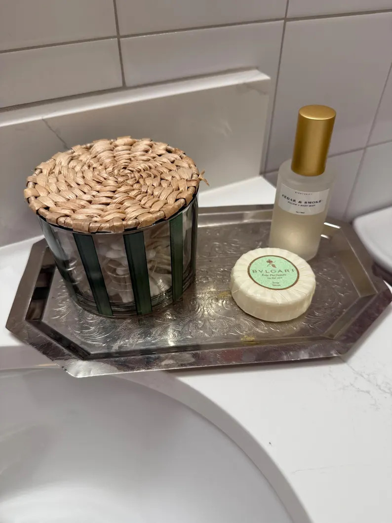 Vintage Chase Brass Silver Plated Decorative Tray | Etsy (US)