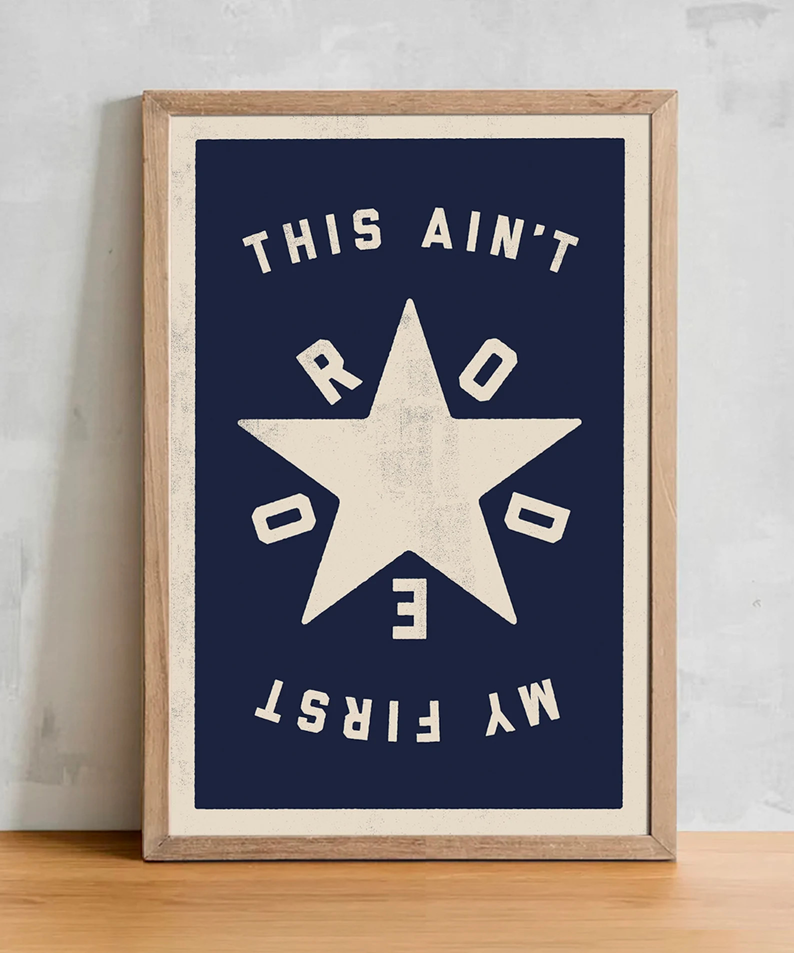 This Ain't My First Rodeo Typography Poster, Western Wall Art, Nursery Kid's Room Wall Decor, Cow... | Etsy (US)