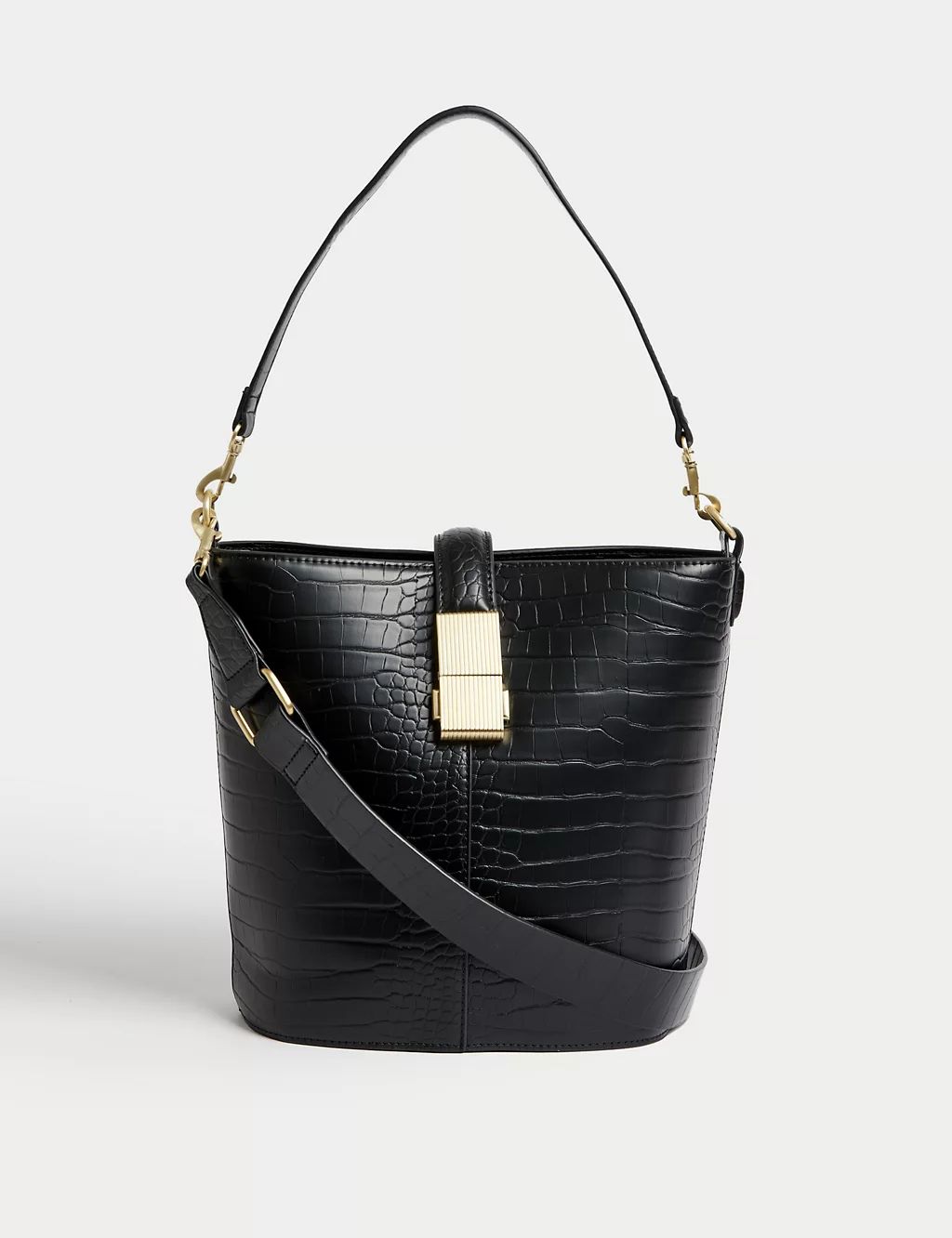 Faux Leather Croc Effect Bucket Bag | Marks & Spencer (UK)