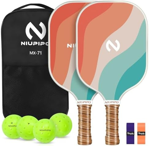 niupipo Pickleball Paddles Set of 2/4/1, USAPA Approved Graphite Carbon Fiber Pickleball Rackets,... | Amazon (US)