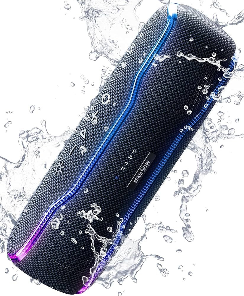 Portable Bluetooth Speaker, IPX7 Waterproof Wireless Speaker with Colorful Flashing Lights, 25W S... | Amazon (US)