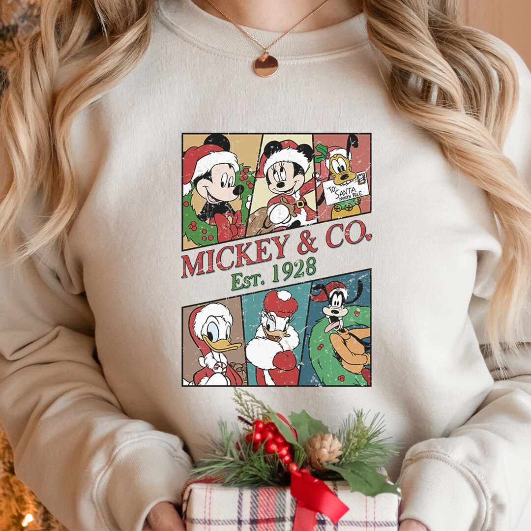 Mouse & Co Christmas EST.1928, Mickey and Friends Christmas Png , Santa Hat, Family Vacation, Fil... | Etsy (US)