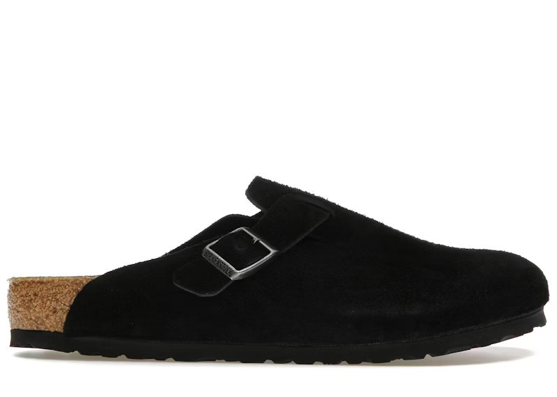 Birkenstock Boston Suede Black | StockX