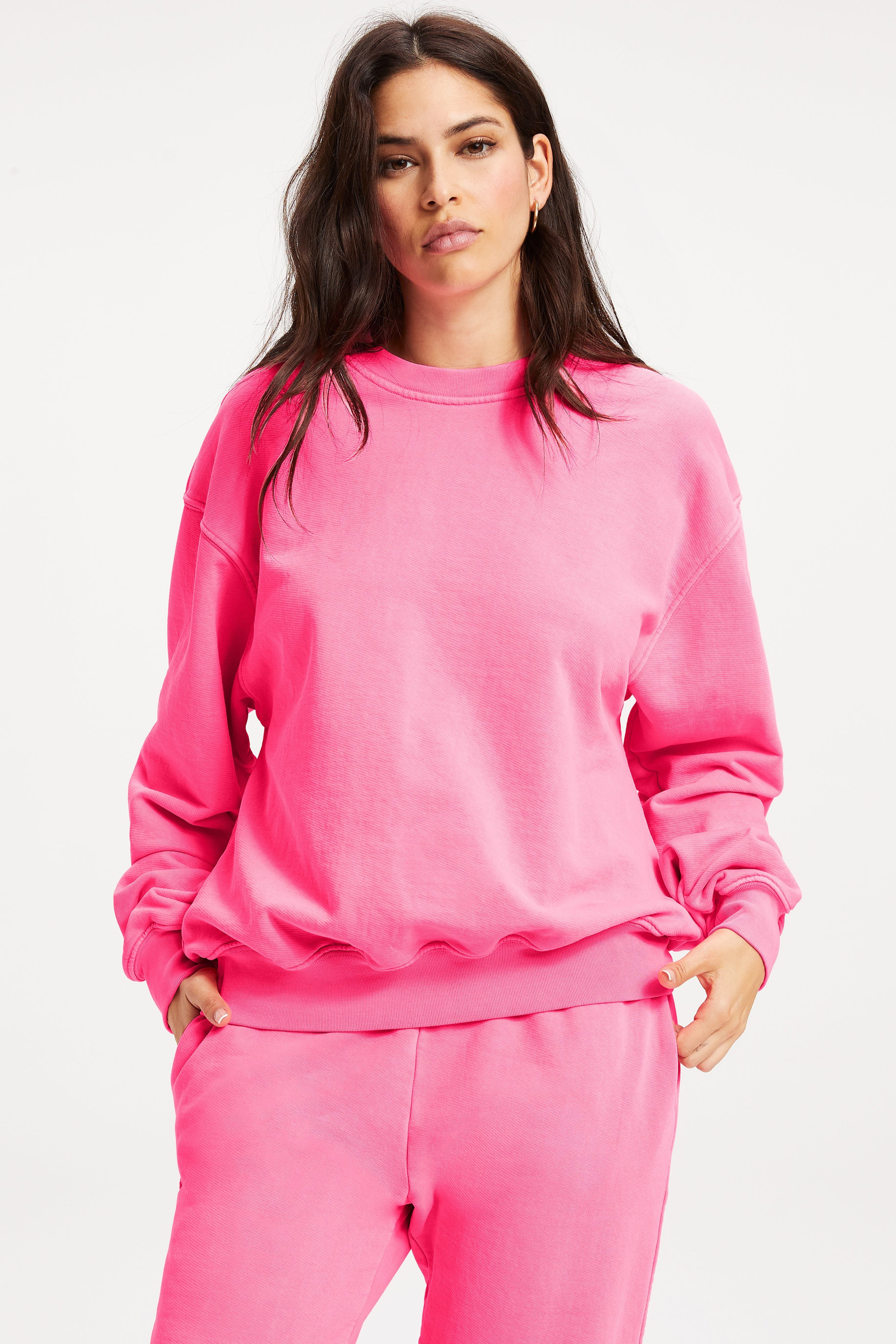 BOYFRIEND SWEATSHIRT | HOT PINK002 | Good American