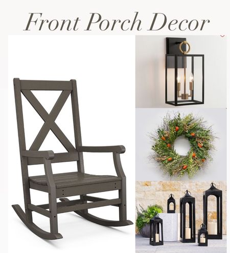 Front porch decor, modern rocking chair, outdoor decor, patio decor 

#LTKfamily #LTKSeasonal #LTKhome