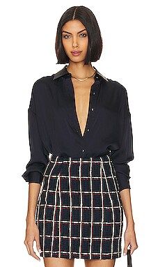 Favorite Daughter Smooth Ex-boyfriend Shirt in Navy from Revolve.com | Revolve Clothing (Global)