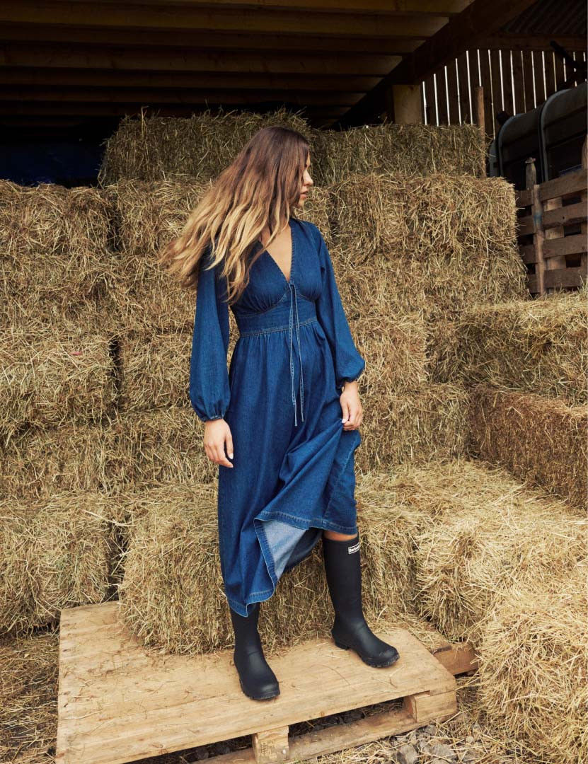 Denim Twill Balloon Sleeve Astra Midi Dress
  

  
    £85.00 | Nobody's Child
