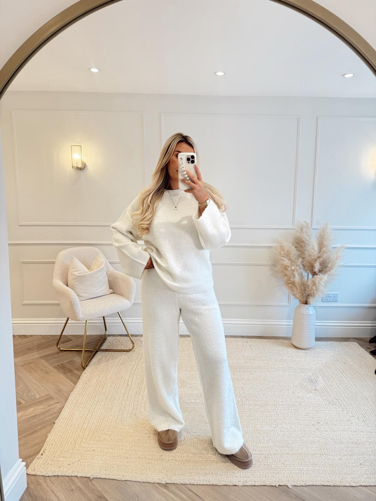 4th & Reckless boucle knit set, coord, cosy outfit, matching set, neutrals, winter outfit 

 #LTKuk #LTKwinter #LTKstyletip