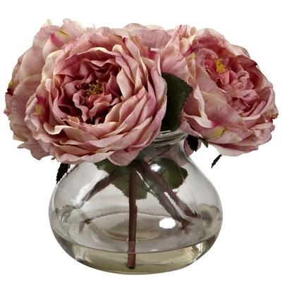 Fancy Rose in Vase Color: Pink | Wayfair North America