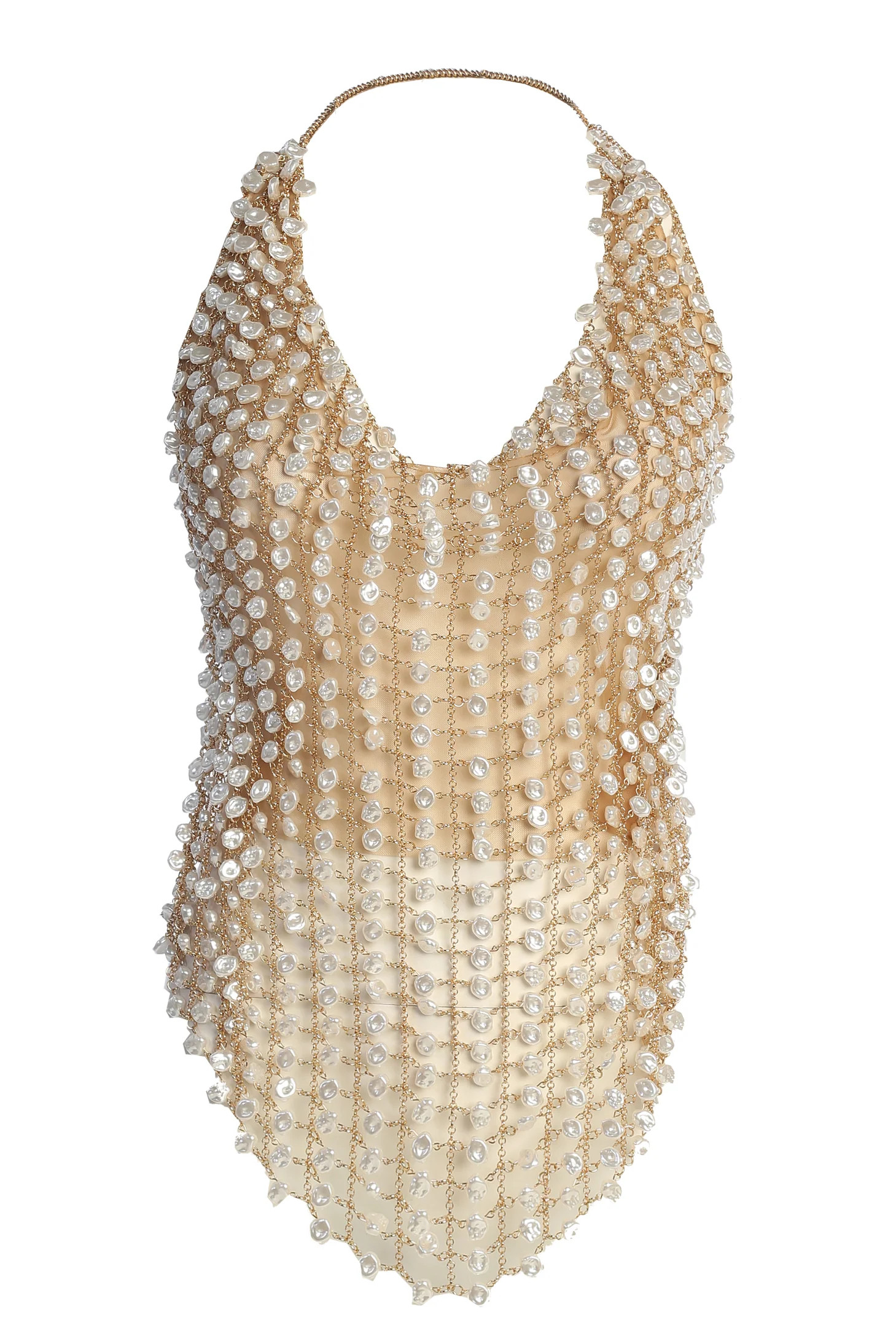 Gold Into The Sea Pearl Top | JLUXLABEL