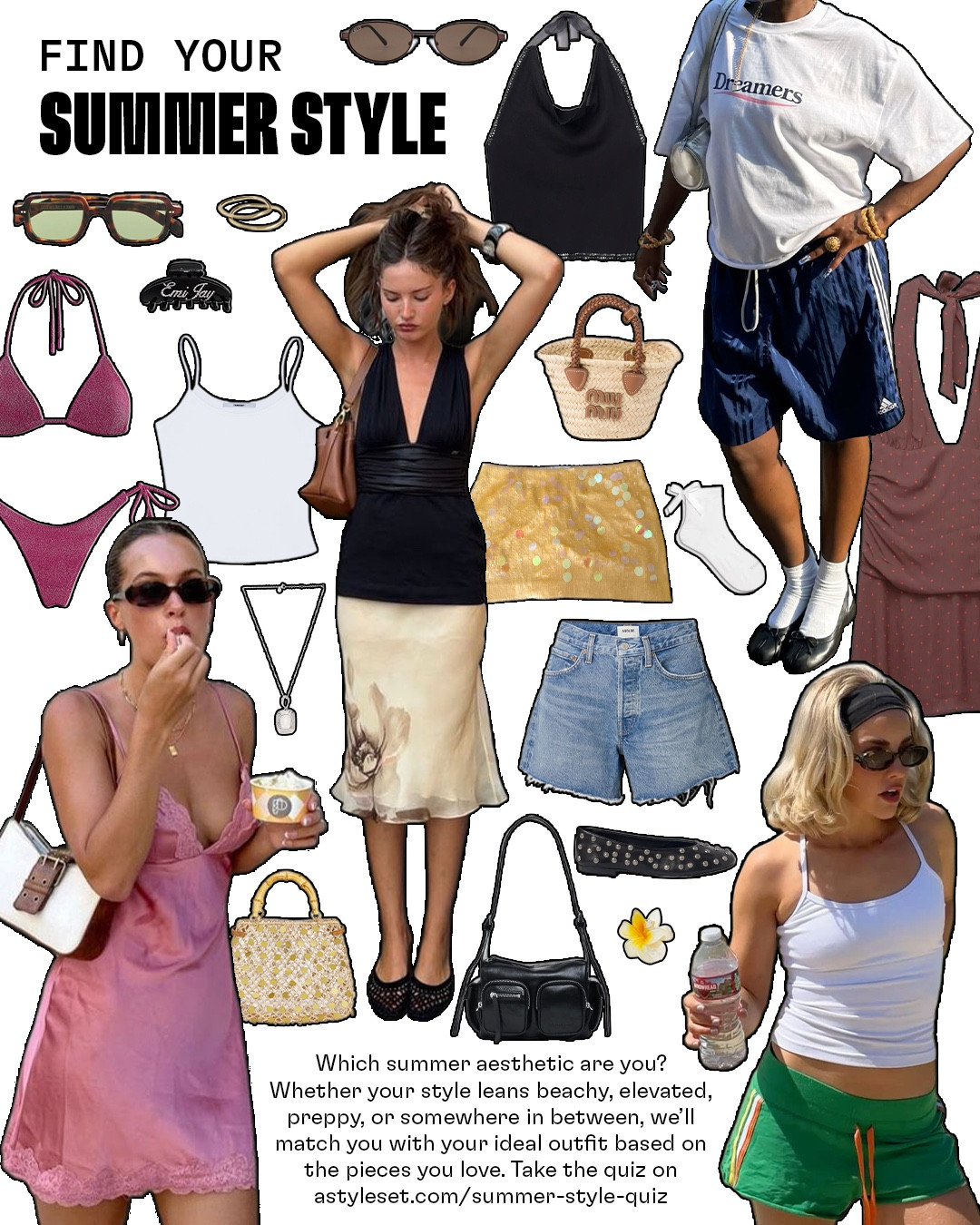 take our newest style quiz to find out on astyleset.com/summer-style-quiz (linked in bio!) or DM us the words “summer quiz” and we’ll send it to you! ❤️‍🔥 pick some pieces, get matched with a summer style 

#LTKSeasonal #LTKSwim #LTKStyleTip