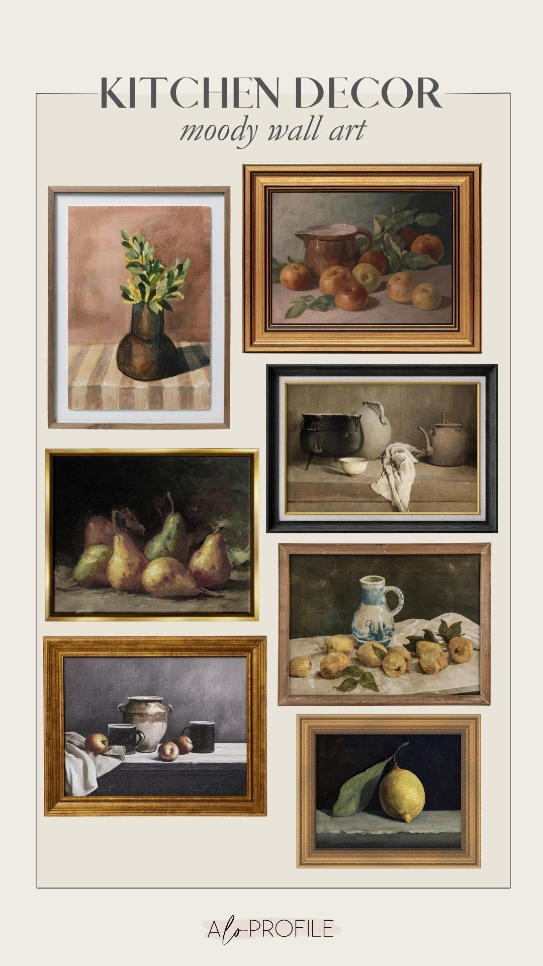 Moody Kitchen Wall Art: Kitchen Decor // home decor, living room decor, bedroom decor, office decor, neutral home decor, modern home decor, home decor refresh, wall art, kitchen art