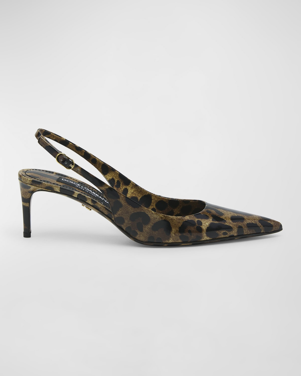 Animal-Print Patent Slingback Pumps | Neiman Marcus