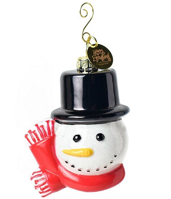 Happy Everything! by Laura Johnson Top Hat Frosty Shaped Glass Ornament | Dillard's | Dillard's