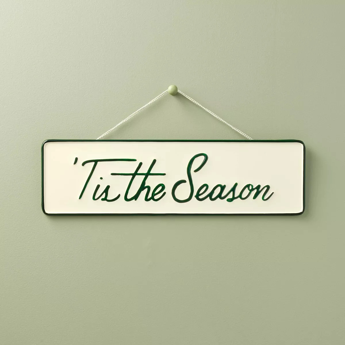 'Tis the Season Christmas Wall Sign Cream/Green - Hearth & Hand™ with Magnolia | Target
