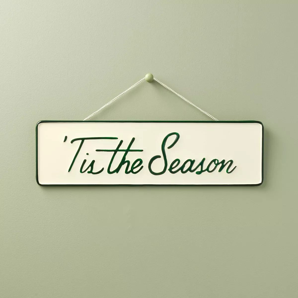 'Tis the Season Christmas Wall Sign Cream/Green - Hearth & Hand™ with Magnolia | Target