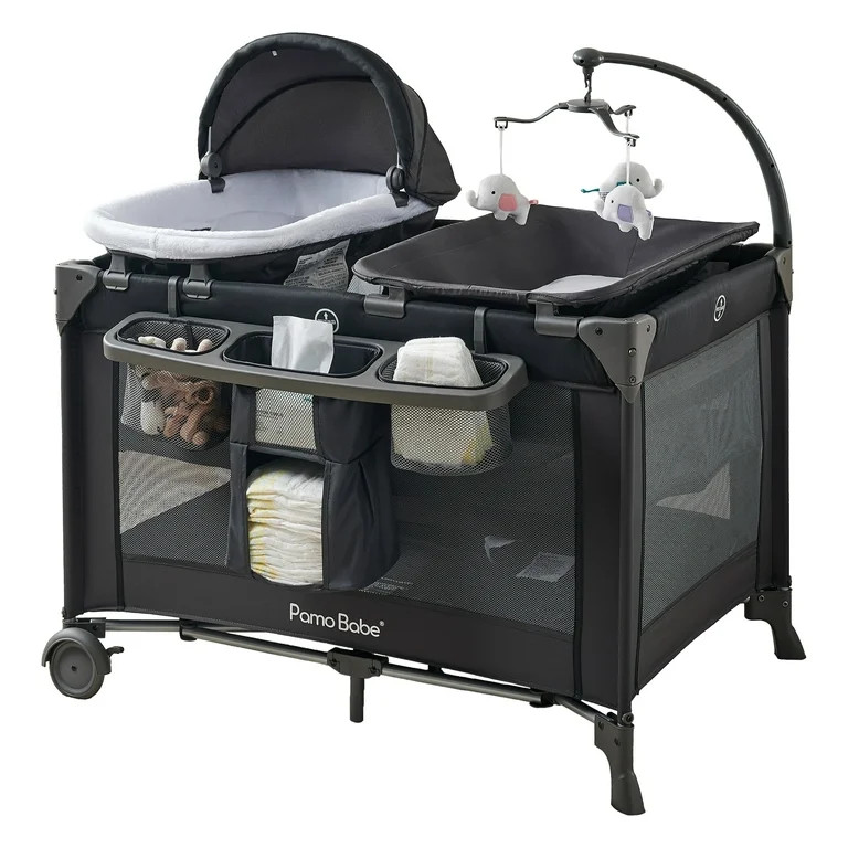 Pamo Babe 4-in-1 Baby Playard with Bassinet & Changing Table for Newborn | Walmart (US)