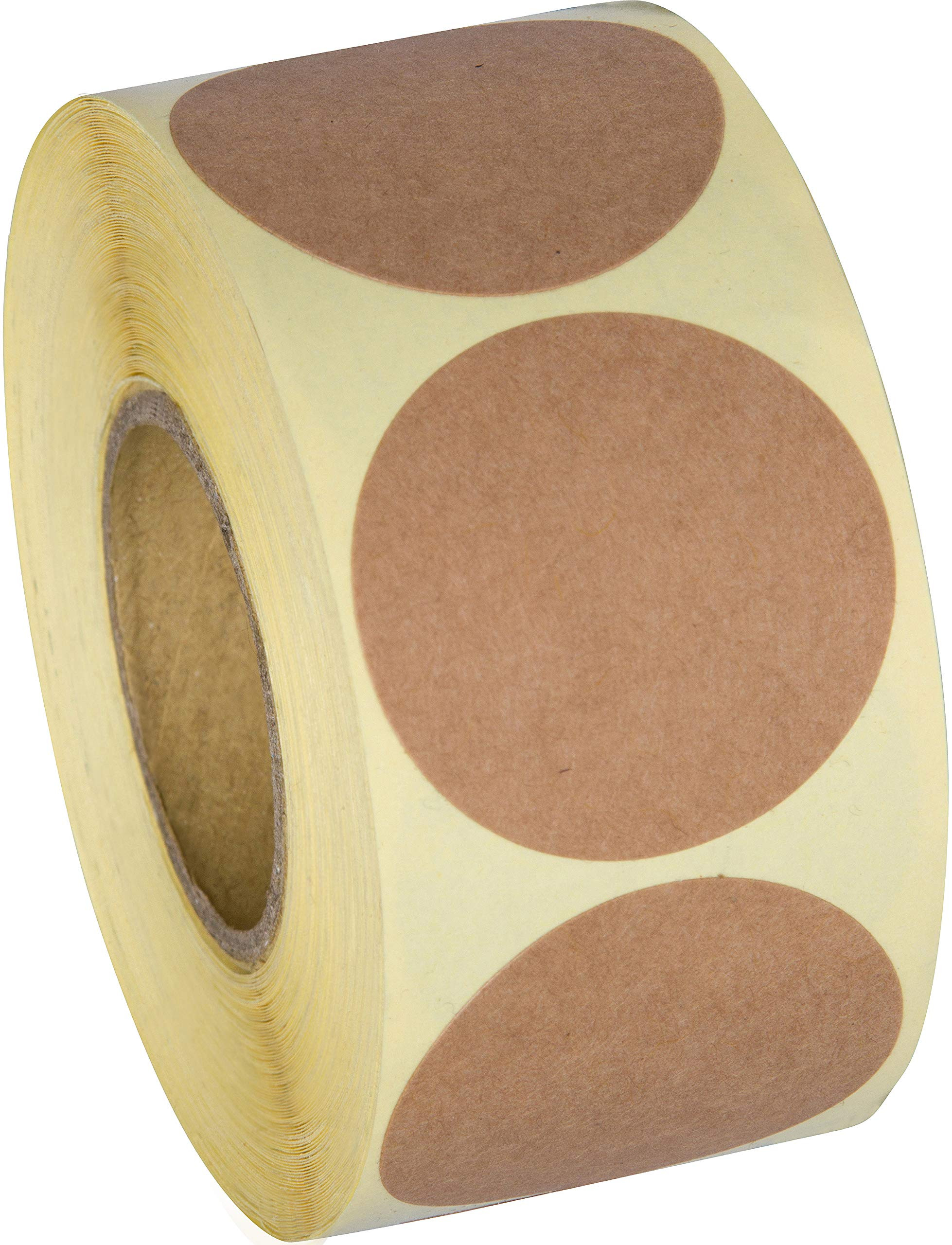 Camp Galaxy 1.5” Natural Brown Kraft Stickers (500 Per Roll) - Round Blank Stickers for Store O... | Amazon (US)