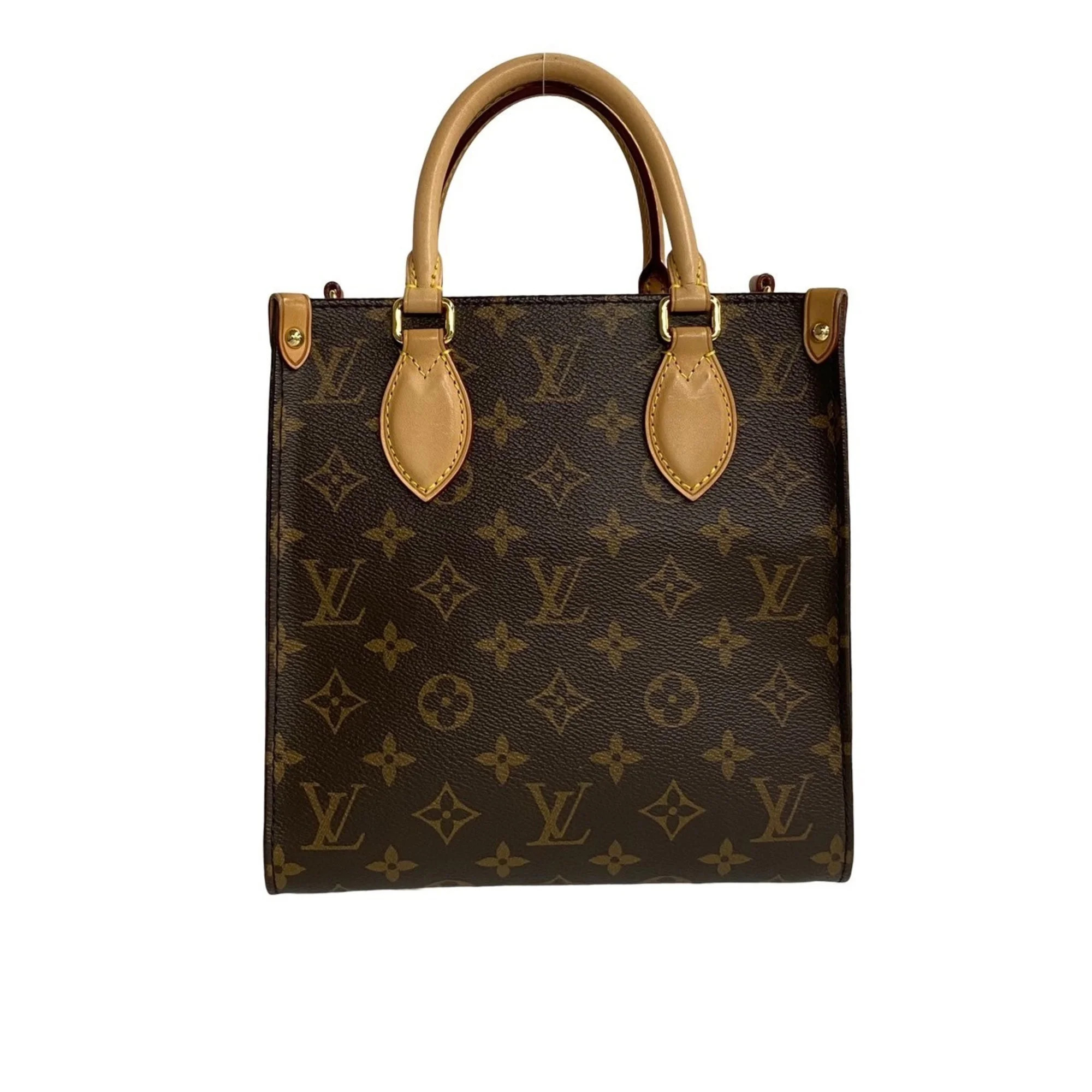 Pre-Owned LOUIS VUITTON Louis Vuitton Sac Plat BB Monogram Leather 2way Handbag Shoulder Bag Brow... | Walmart (US)