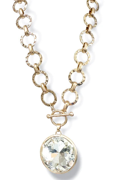 Becca Clear Gold Statement Necklace | The Willow Tree
