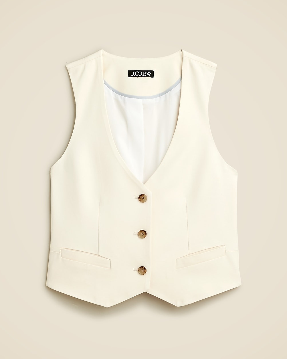 Classic-fit vest in drapey twill | J. Crew US