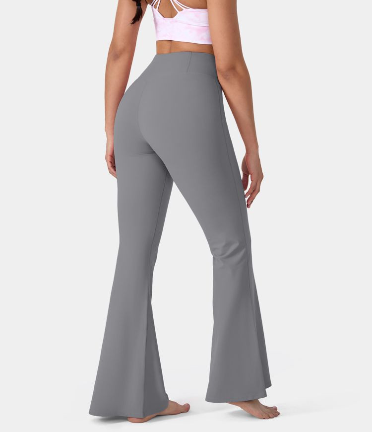 Women’s Crossover High Waisted Back Pocket Super Flare Leggings - HALARA | HALARA