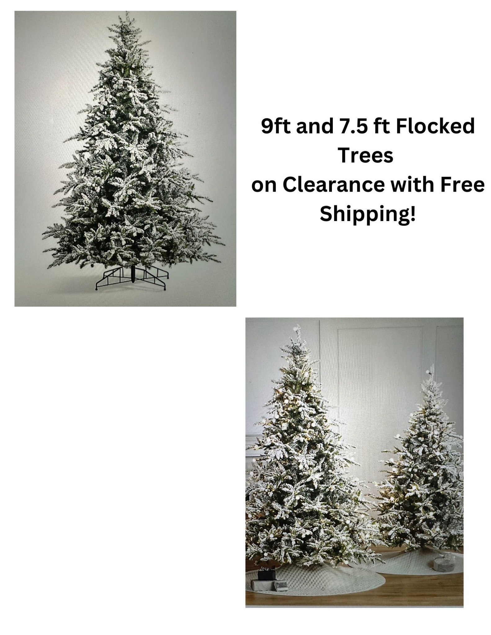 Unbelievable deal, flocked Christmas trees on clearance with lights and free shipping 

#LTKFamily #LTKHome #LTKSeasonal
