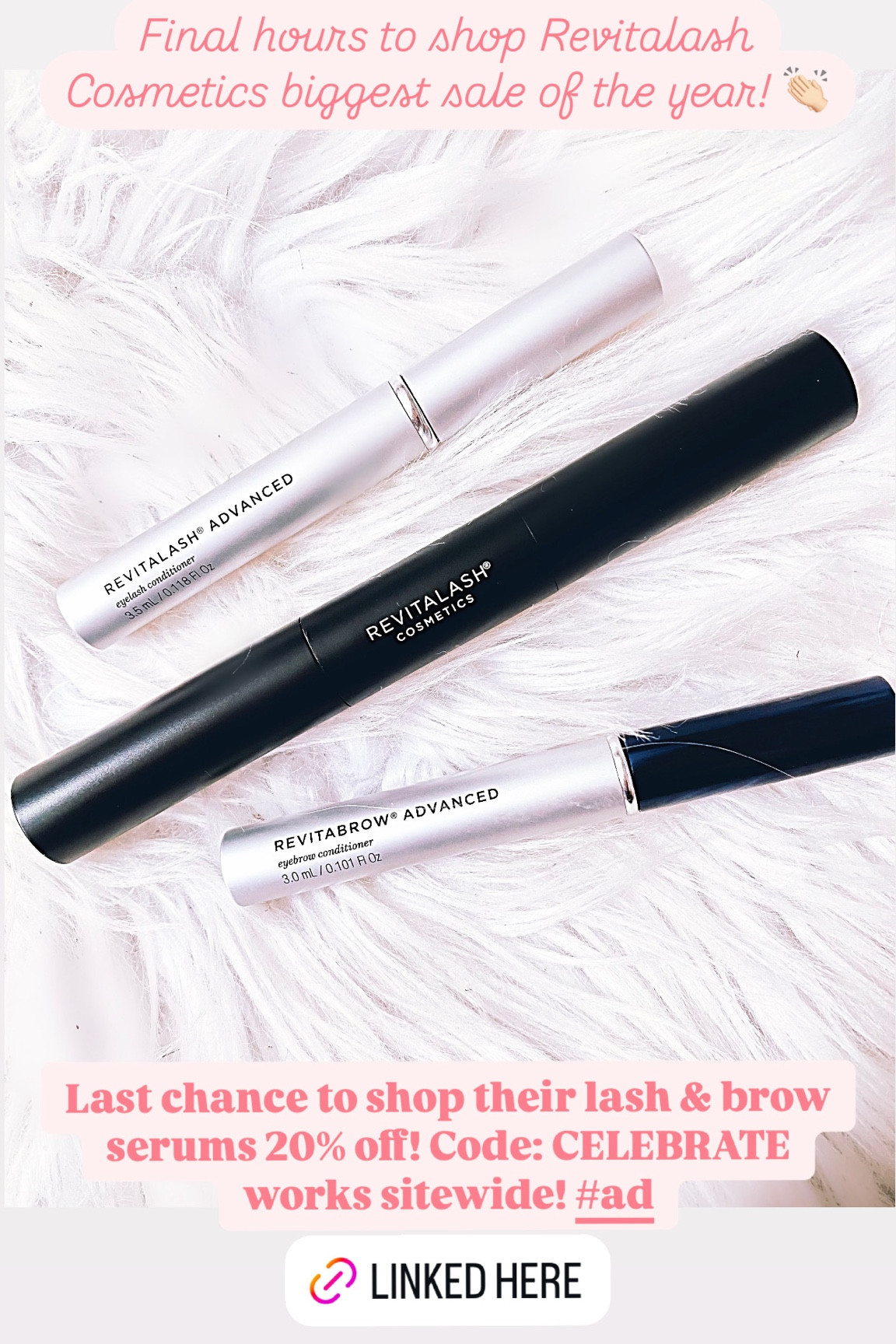 Revitalash sale 20 off! Last day! 
Lash serum, eyebrow serum 

#LTKSaleAlert #LTKFindsUnder50 #LTKBeauty