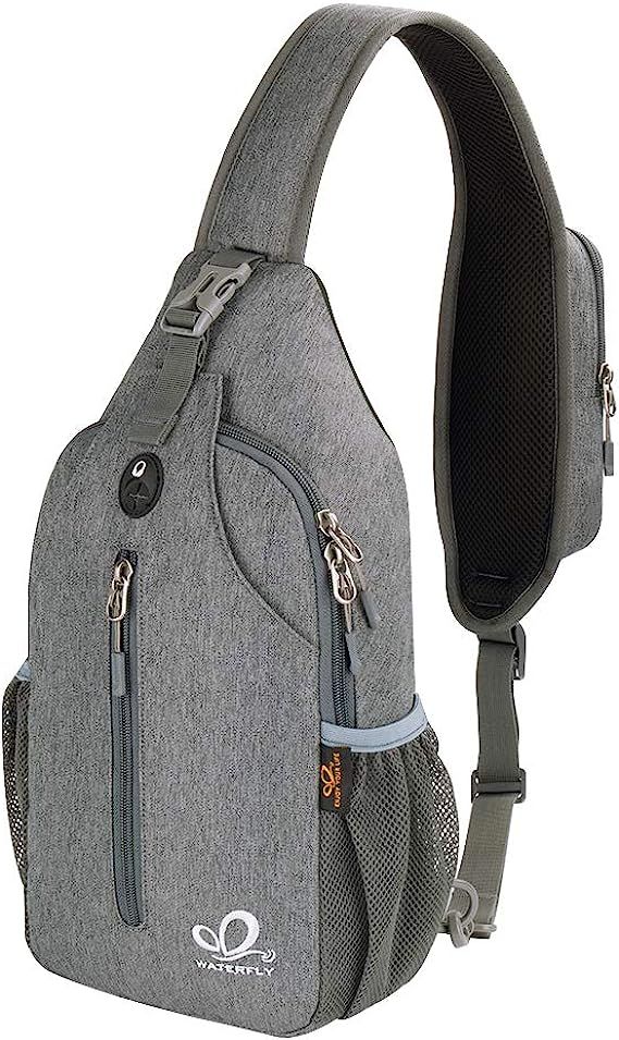 WATERFLY Crossbody Sling Backpack Sling Bag Travel Hiking Chest Bag Daypack | Amazon (US)