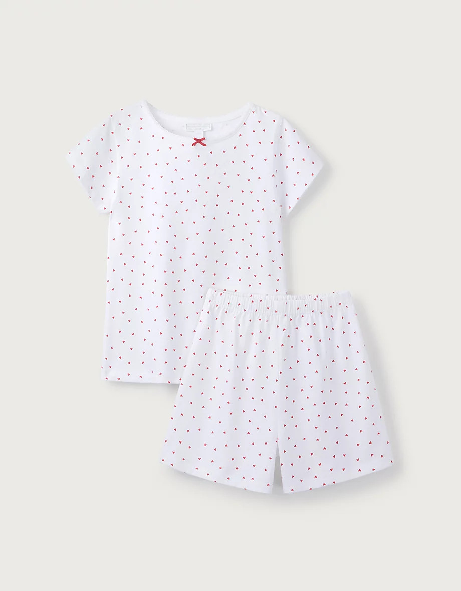 Regular Fit Heart Print Pyjama Set (1–12yrs) | The White Company (UK)