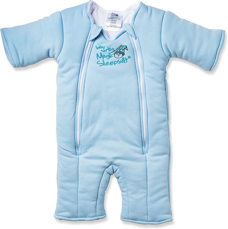 Baby Merlin's Magic Sleepsuit - 100% Cotton Baby Transition Swaddle - Baby Sleep Suit - Blue - 6-... | Amazon (US)