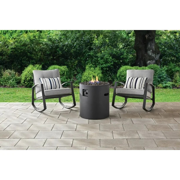 Mainstays 23-Inch Round Pillar Propane Gas Outdoor Fire Pit - Walmart.com | Walmart (US)
