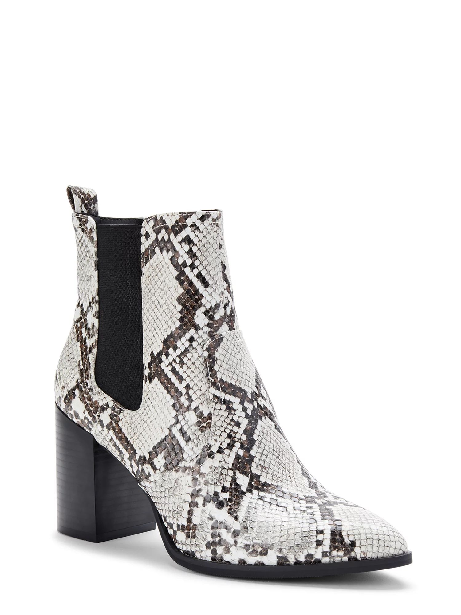 Scoop Women’s Faux Snakeskin Chelsea Boots | Walmart (US)