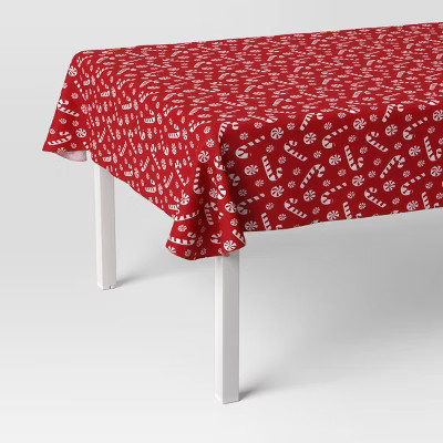 84"x60" Christmas Peppermint Swirl Tablecloth - Wondershop™ | Target