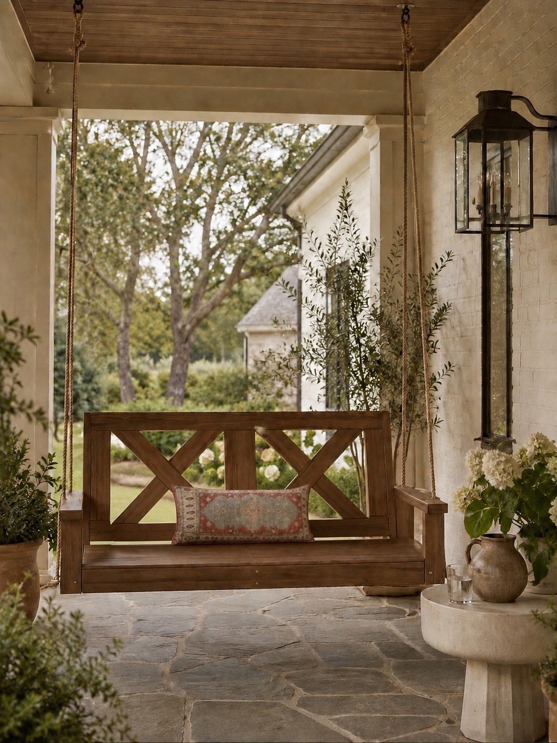 The Porch Swing Everyone Will Fight Over 🤍🌿

A beautiful porch swing instantly transforms an outdoor space into a cozy retreat. With its rich wood finish, timeless X-back design, and charming accent pillow, this swing creates the perfect spot to enjoy morning coffee, evening conversations, or a quiet moment with a good book.

Layer in soft greenery, warm lantern lighting, and a few collected accessories for that inviting, lived-in look that never goes out of style. It’s equal parts functional, beautiful, and endlessly relaxing.

Follow @farmtotablecreations on Instagram for more cozy, elevated home finds and outdoor living inspiration. 🤍

#LTKHome #PorchSwing #FrontPorchGoals #OutdoorLiving #PorchDecor #FarmhouseStyle #OutdoorDecor #CozyHome #PatioInspiration #HomeDecorFinds #OutdoorFurniture #SouthernLiving #FrontPorchStyle #OutdoorOasis #LTKStyle

#LTKHome #LTKSaleAlert