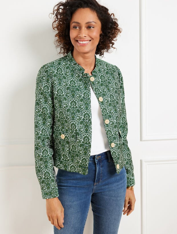 Woodland Damask Jacket | Talbots
