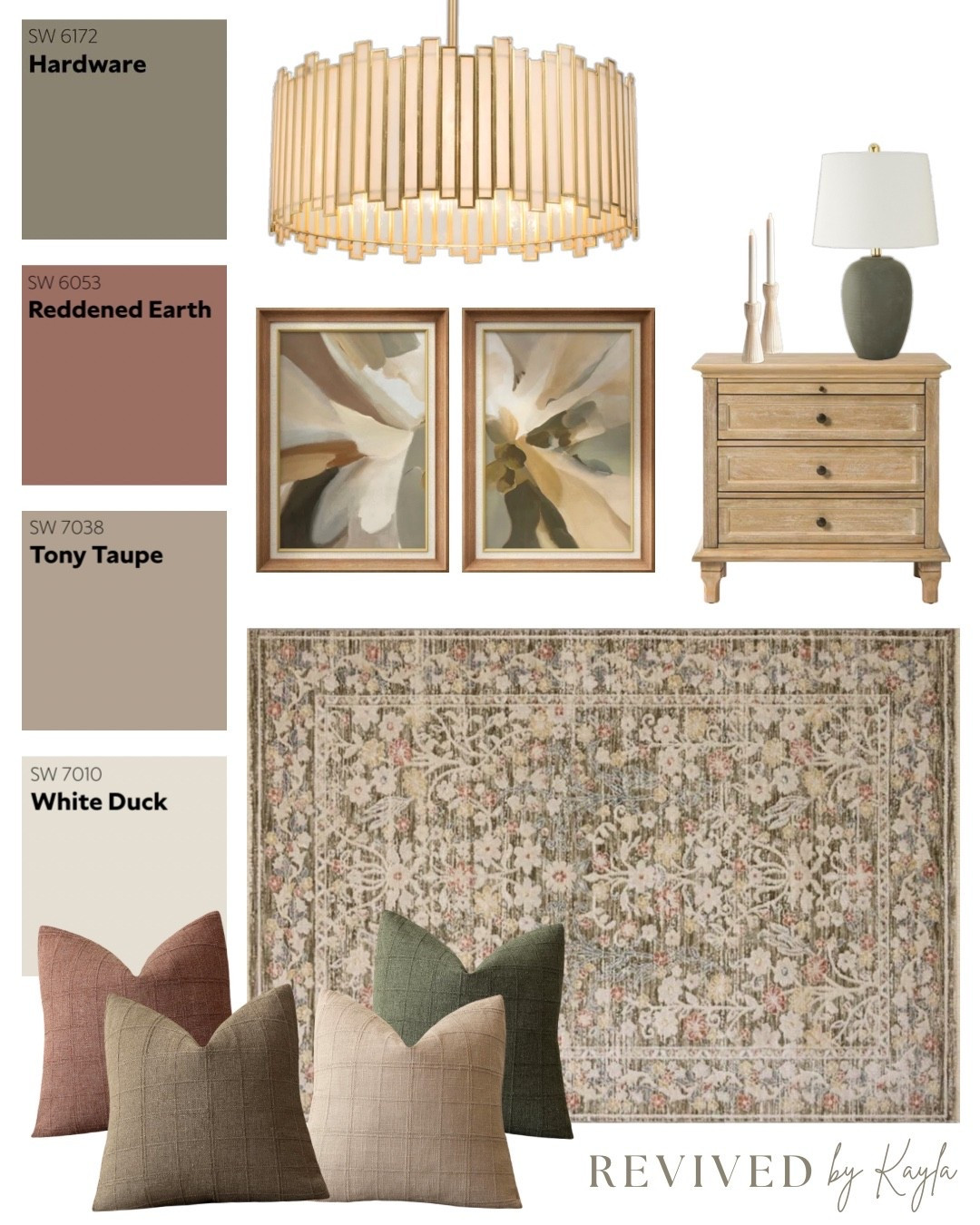 Muted green and red bedroom design mood board ✨

#bedroom #bedroomdecor #nightstand #homedecor #homedesign #roomdecor #roomdesign #earthy #modern #cozy #rug #arearug #homeinspo #homedecorating #interiordecorating #interiordesign #wayfair #amazon #home

#LTKHome